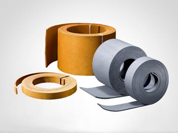 Friction material molded, - or woven rolls